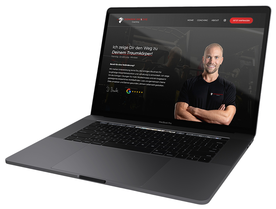 Kunde Dominik Drache Webseite Mockup