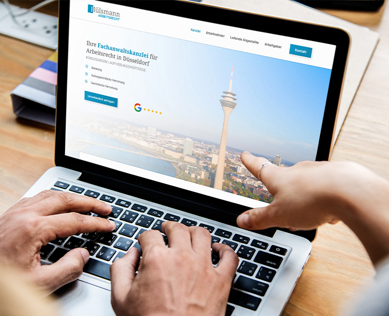 Hülsmann Arbeitsrecht Webseite Hülsmann Arbeitsrecht Webseite Mockup